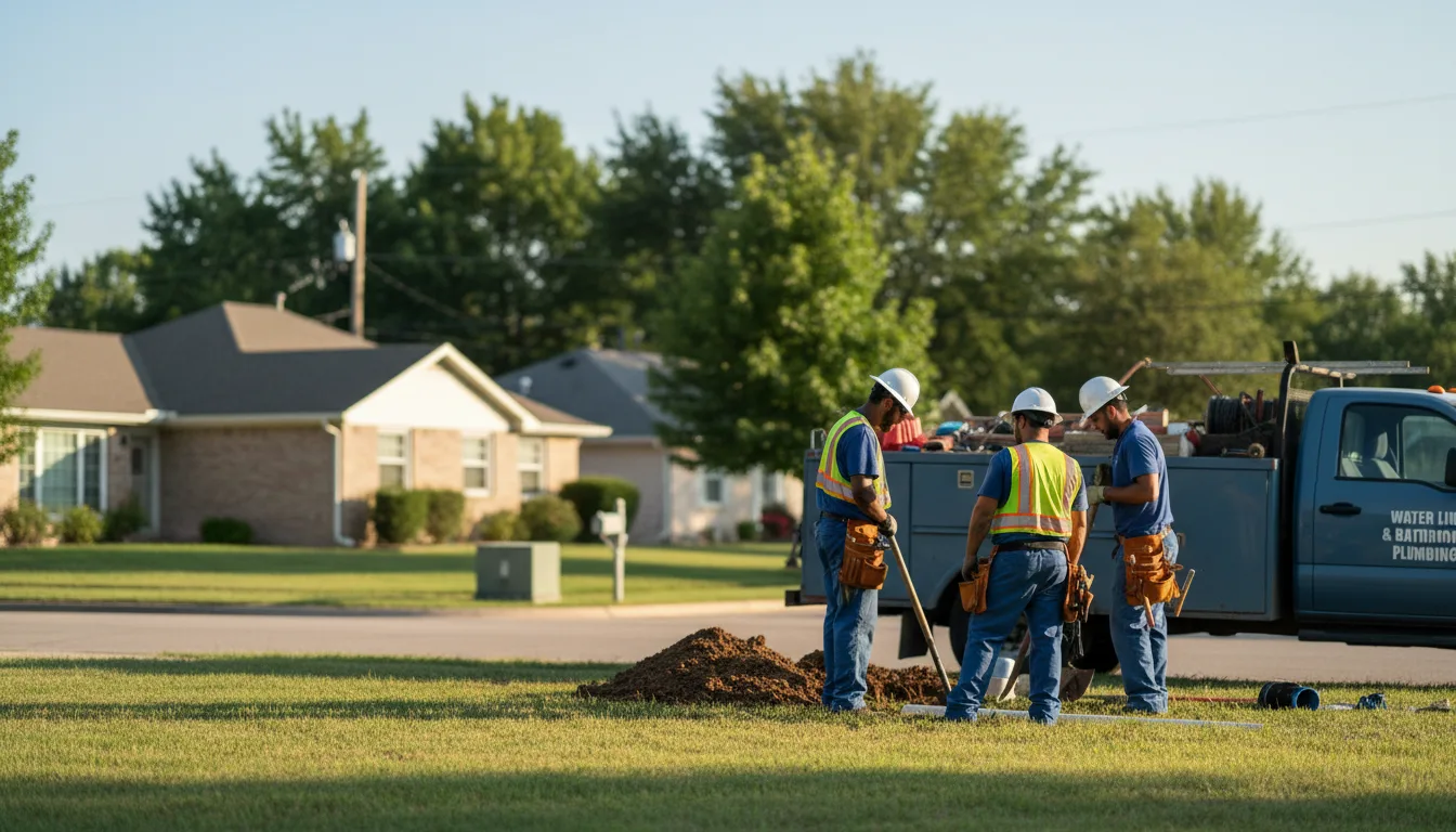 Residential water line and bathroom plumbing service in Winchester, TN